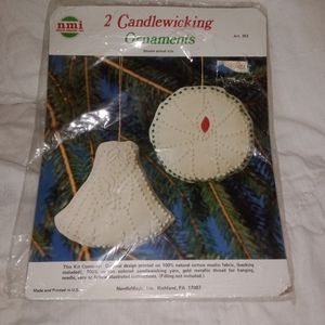 Needle Magic Candle wicking Ornaments Kit For 2 New Old Stock